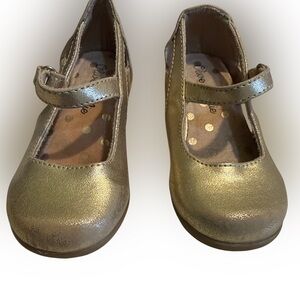 Olive & Edie Little Girls Size 7 Gold Metallic Mary Jane Shoes